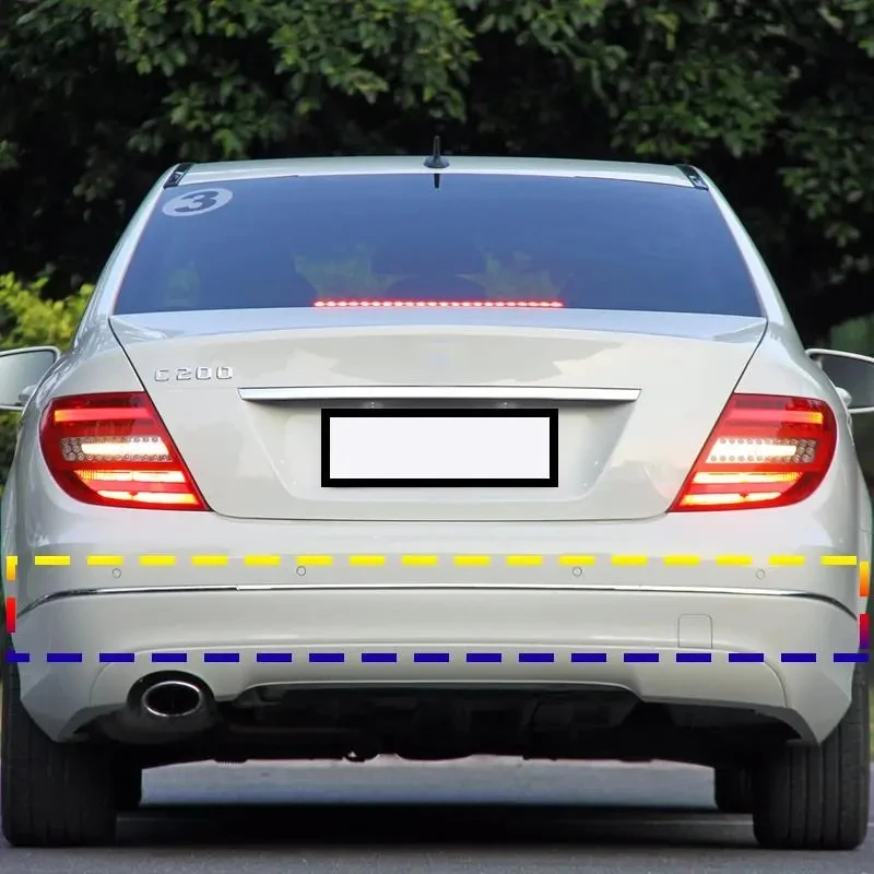 Rear bumper chrome decorative strip For Mercedes Benz C Class  W204 2008-2013