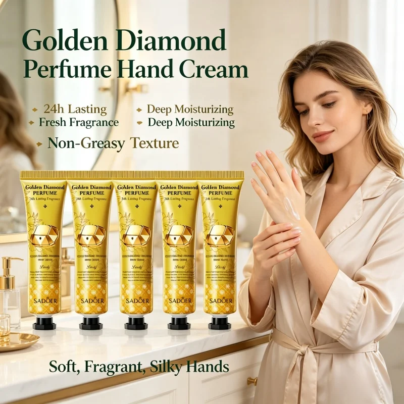 Perfume Aroma Fragrance - Krim Tangan Wangi Golden Diamond 30G/Tube,