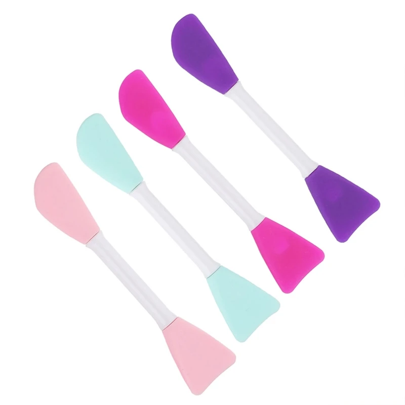 

Y1UB Useful Silicone Face Mask Brush Double-head Cosmetic Beauty Tool Stirring Brush