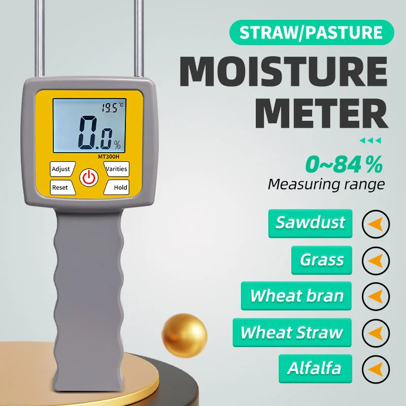 Forage moisture meter, wheat bran rice wheat grass water meter, straw alfalfa grass moisture meter