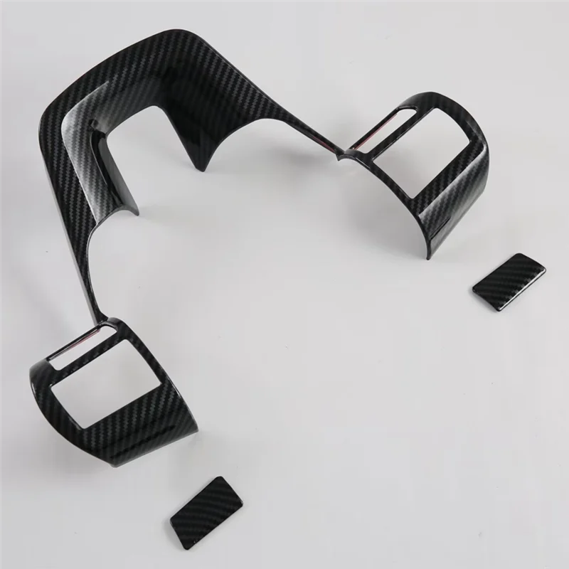 Para Toyota Fortuner Hilux 2024 ABS fibra de carbono protector para volante de coche molduras de Marcos decoración accesorios interiores-N25R