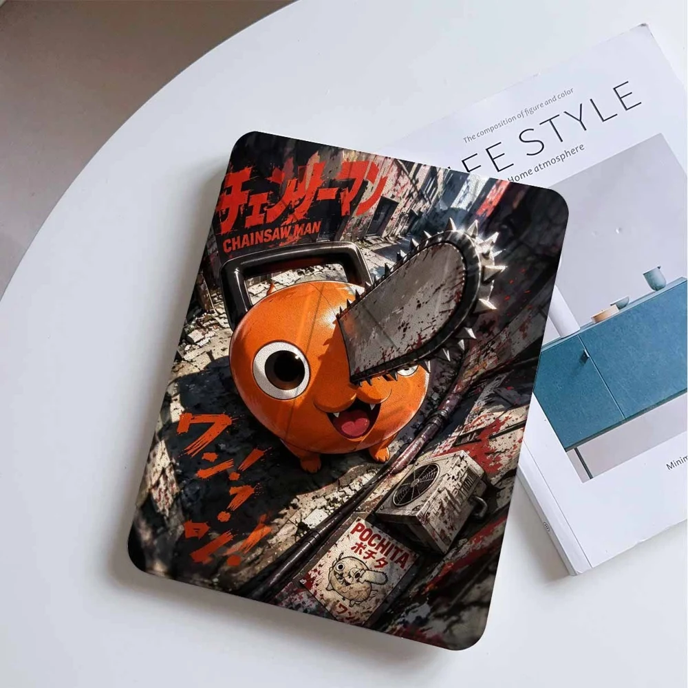 C-Chainsaw Mann Anime For Samsung Galaxy Tab A8 A9 A11 S6 S7 S8 S9 S10 FE Plus Lite Protective With Pen Slot Tablet Case