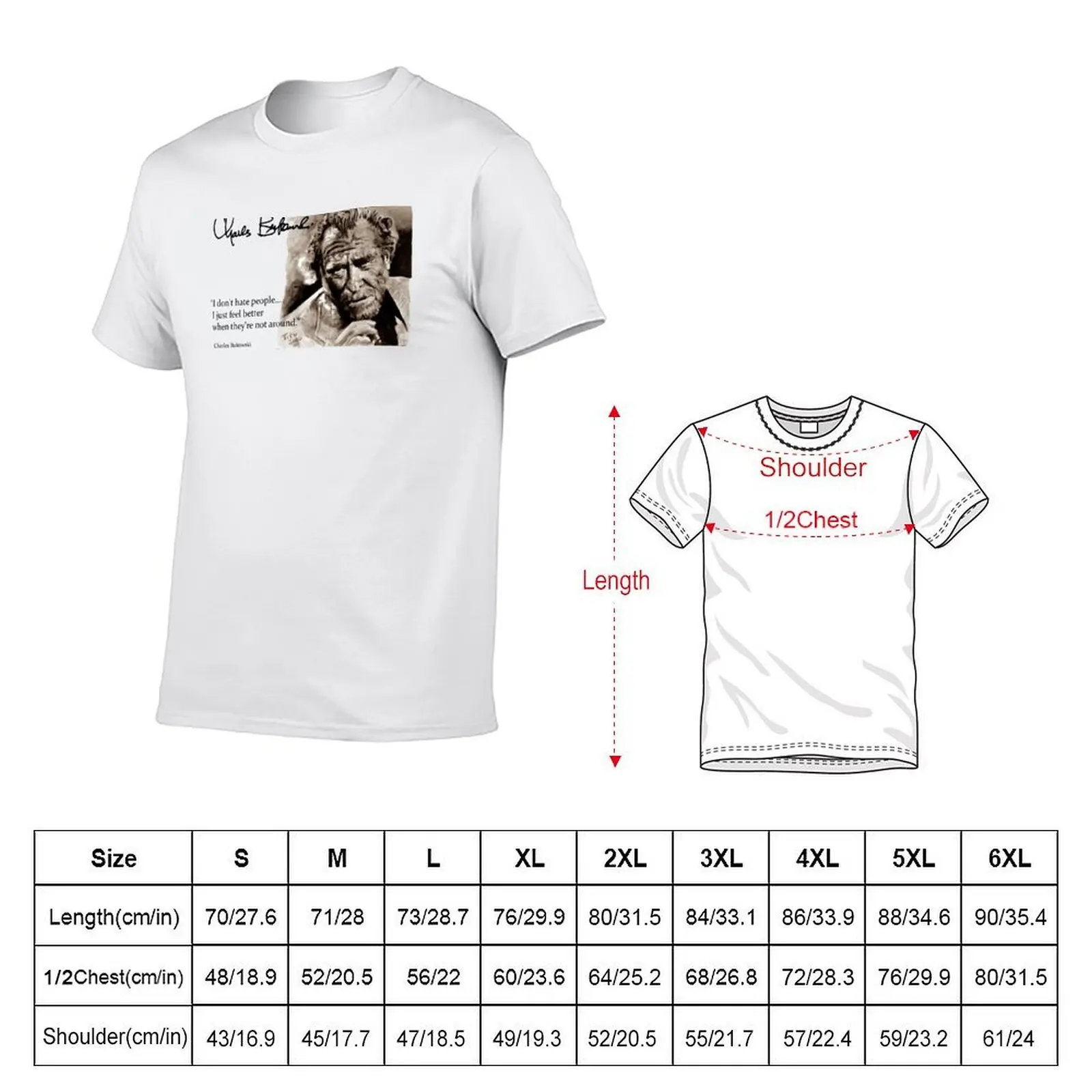 BUKOWSKI - people QUOTE #2 - sepia T-Shirt funny t shirts dark humor graphic t shirts for man man t shirt designer T-shirt