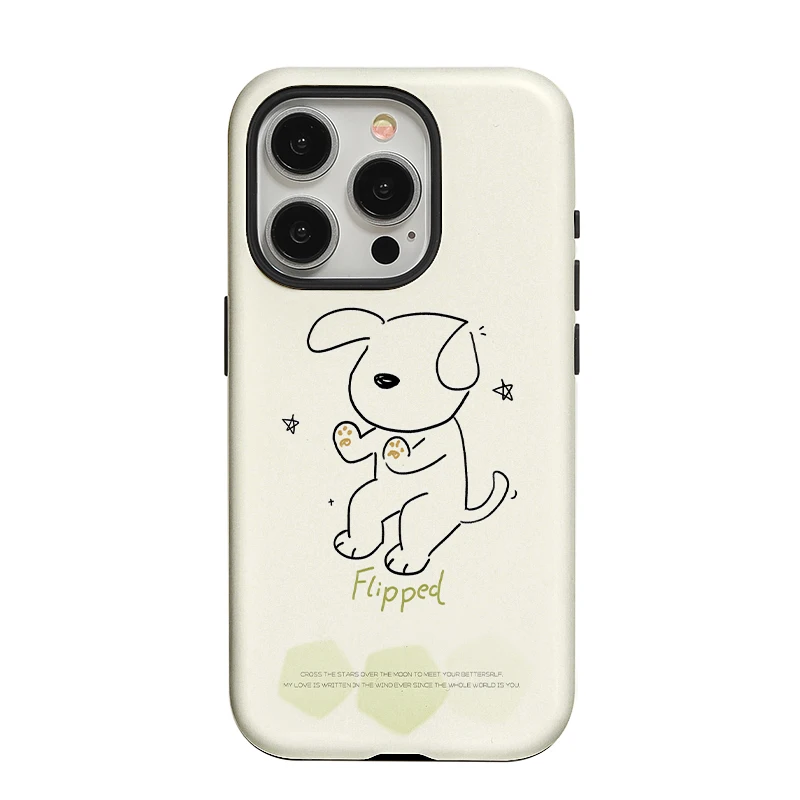 

HPOD cartoon Phone Case suitable for iPhone 16 Pro max frosted phone case iPhone 15Promax personalized phone case 14Pro 2-in-1