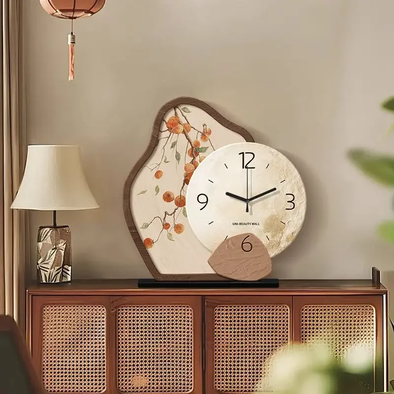 2025 Antique Clock Artistic Sense Table Clock Living Room Mute Creative Small Ornaments Desktop Clock Watch