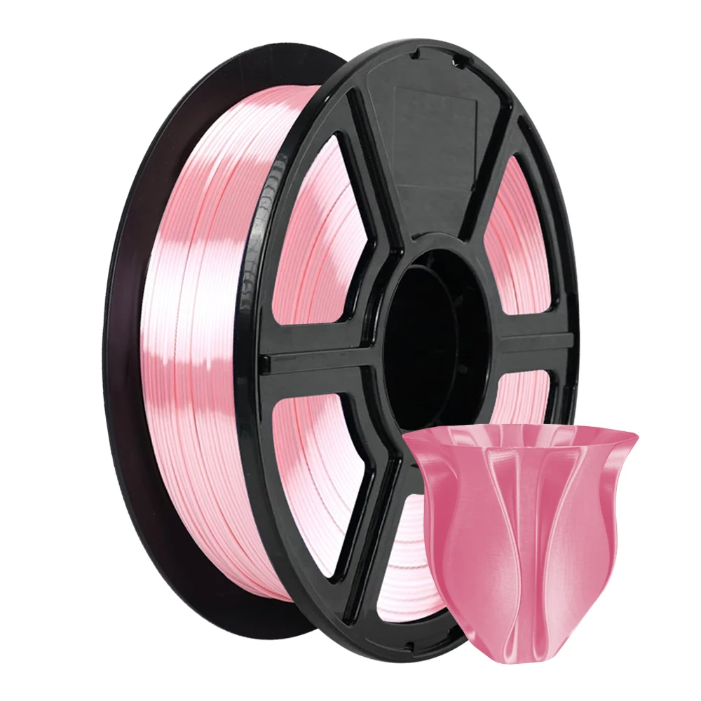 1.75mm Silk Rose & Silk Pink 3D Printer Filament 250g, High-Quality PLA Material, Smooth Surface, No Stringing FDM Filment