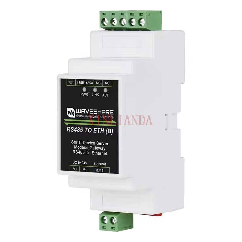 Industrial Modbus MQTT JSON serial server RS485 to RJ45 Ethernet TCP/IP to serial rail-mount support with POE function(optional)