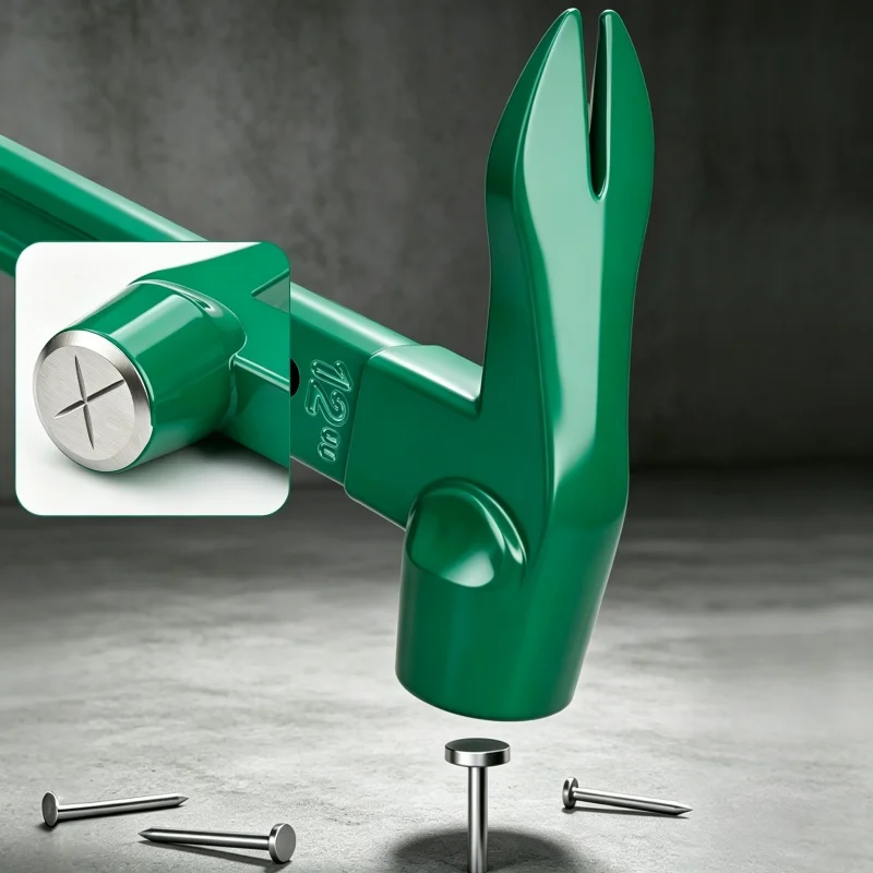 JUSTINLAU Multifunctional Pry Bar Tool All‑in‑One Nail Puller Claw Hammer Woodworking Pry Lever Tire Removing Crowbar Hand Tool