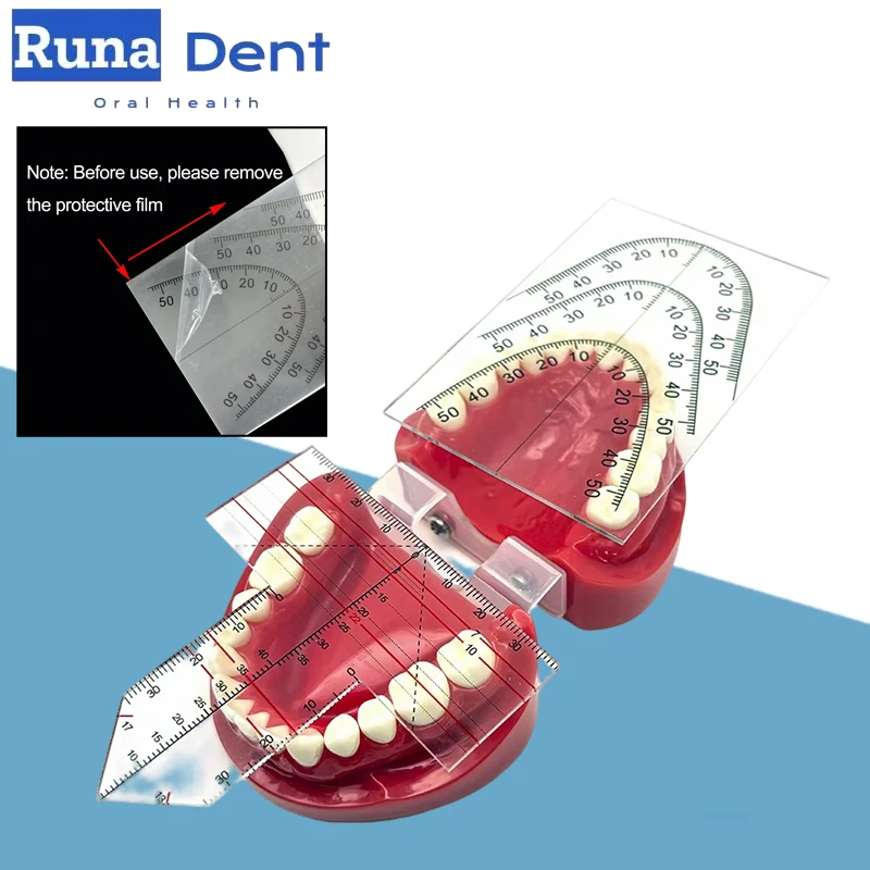 

Набор из 3 прозрачных стоматологических линеек-шаблонов для выравнивания зубов при работе с протезами, ортодонтический позиционирующий инструмент