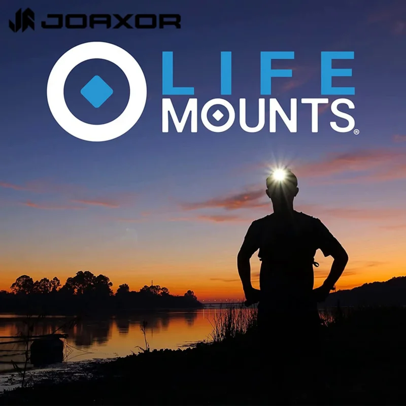 JOAXOR casco táctico LED montado, NVG, luz de escudo montada, inducción de carga USB, adecuado para caza y pesca al aire libre