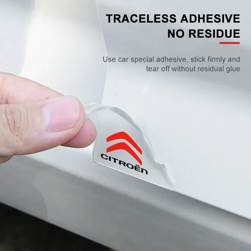 2 قطعة غطاء زاوية باب السيارة المضادة للخدش حماية ملصق التصميم لسيتروين C1 C3 C4 جراند بيكاسو C4L C5 C6 C8 VTS Aircross