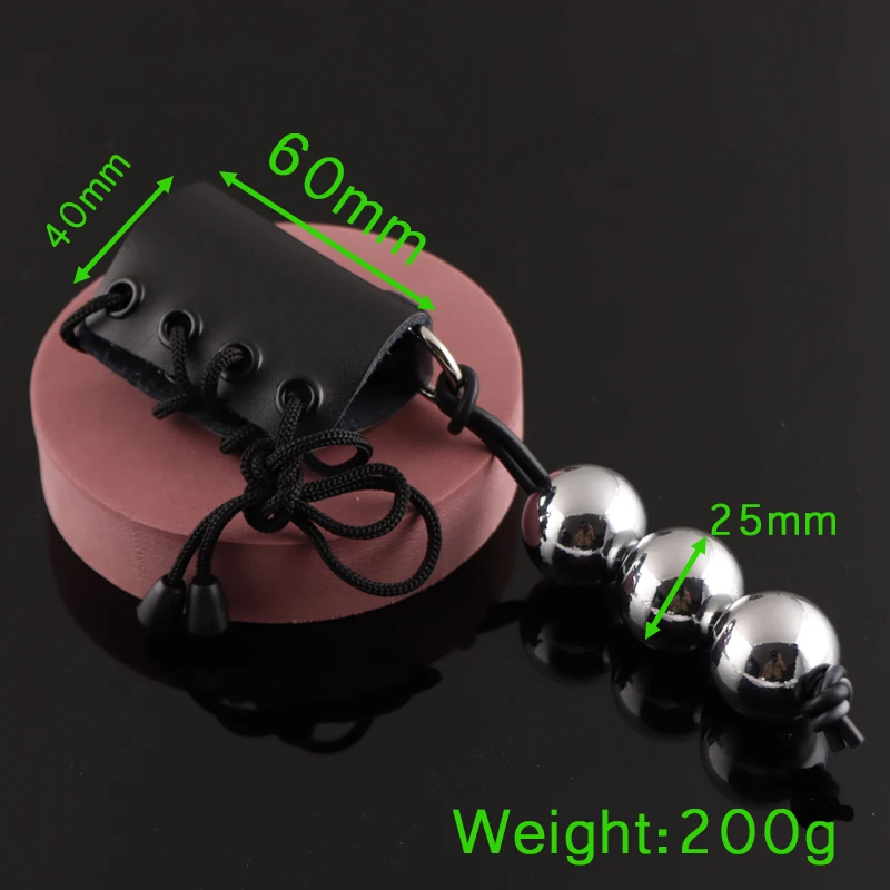 3Balls Male Penis Ring Penis Exercise Device Metal Ball Weight Hanger Penis Enlargement Pump Stretcher Extender Sex Toys For Men