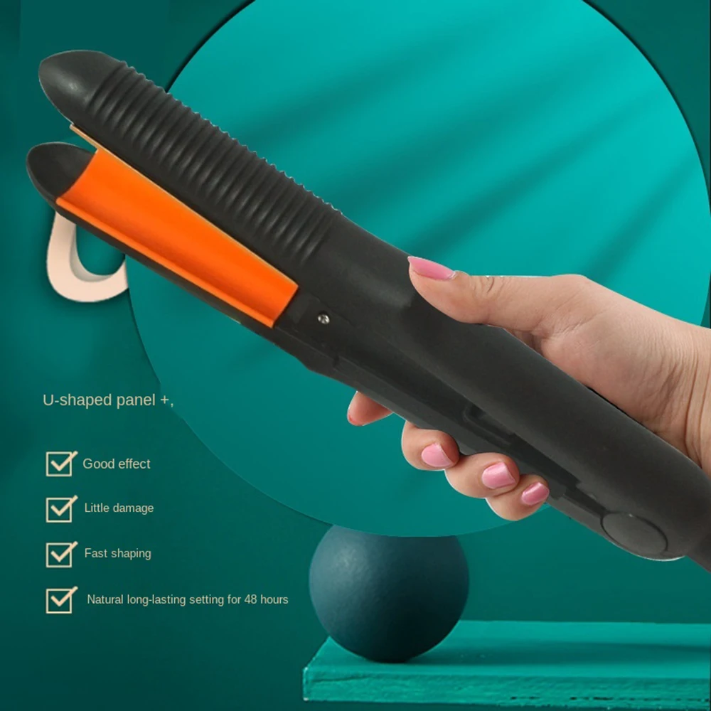 Professional Hair Straightener U-shaped Fluffy Hair Root Perm Curling Ceramic Hair Curler with 5-speed Temperature Adjustment