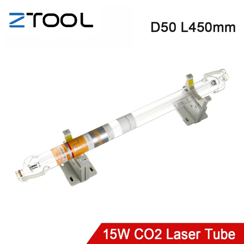 

15W CO2 Laser Glass Tube Length 450mm Pipe Diameter 50mm use for CO2 Laser Cutter Engraving Machine