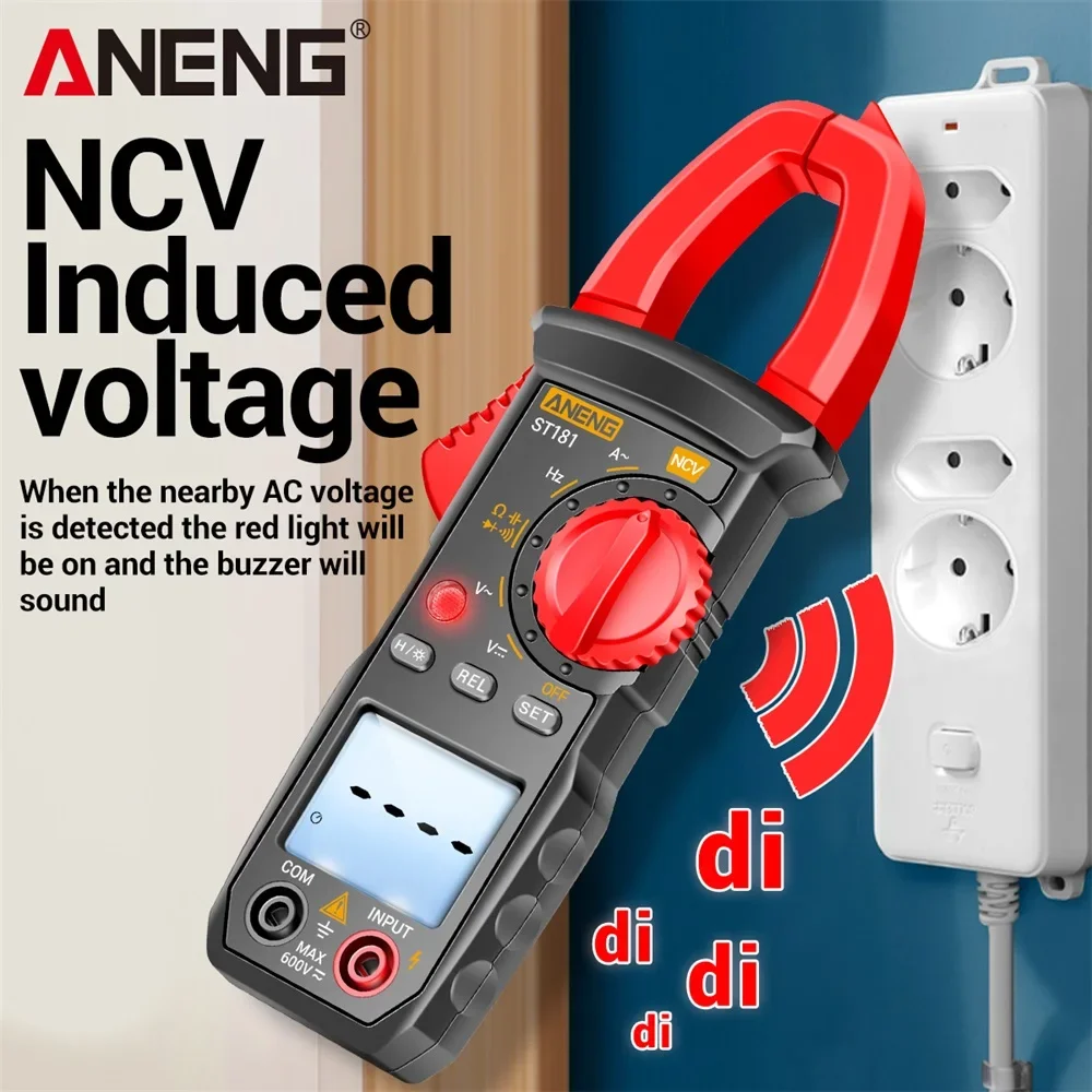 ANENG ST181 Clamp Meter Multimeter 4000 Counts Digital Current Voltage Tester +B20 Intelligent Sensing 11V~450V Detection Tools
