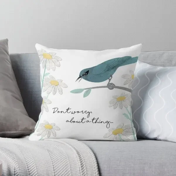 Three Little Birds Part 1  Printing Throw Pillow Cover Comfort Fashion Sofa Bed Bedroom Soft Pillows not include One Side