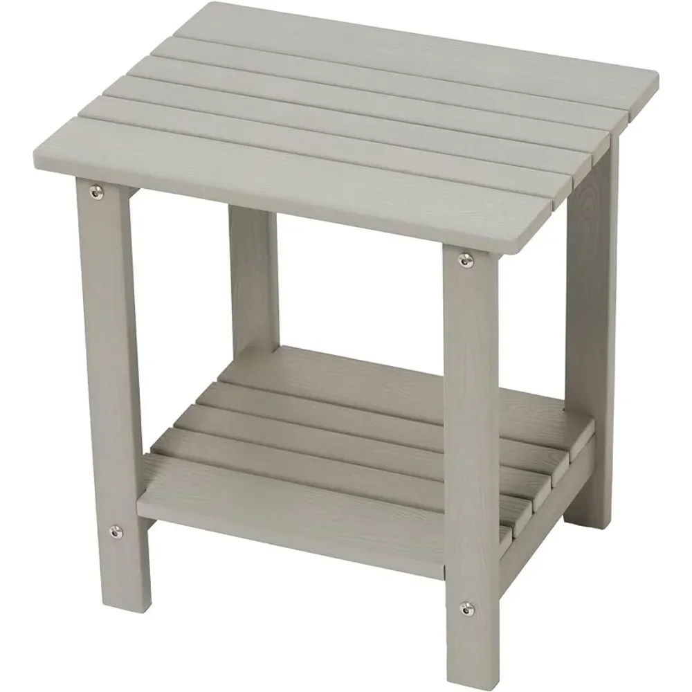 

OEING Byzane Double Adirondack Side Table, Patio Outdoor End Table, for Patio, Garden, Lawn, Indoor Outdoor Companion