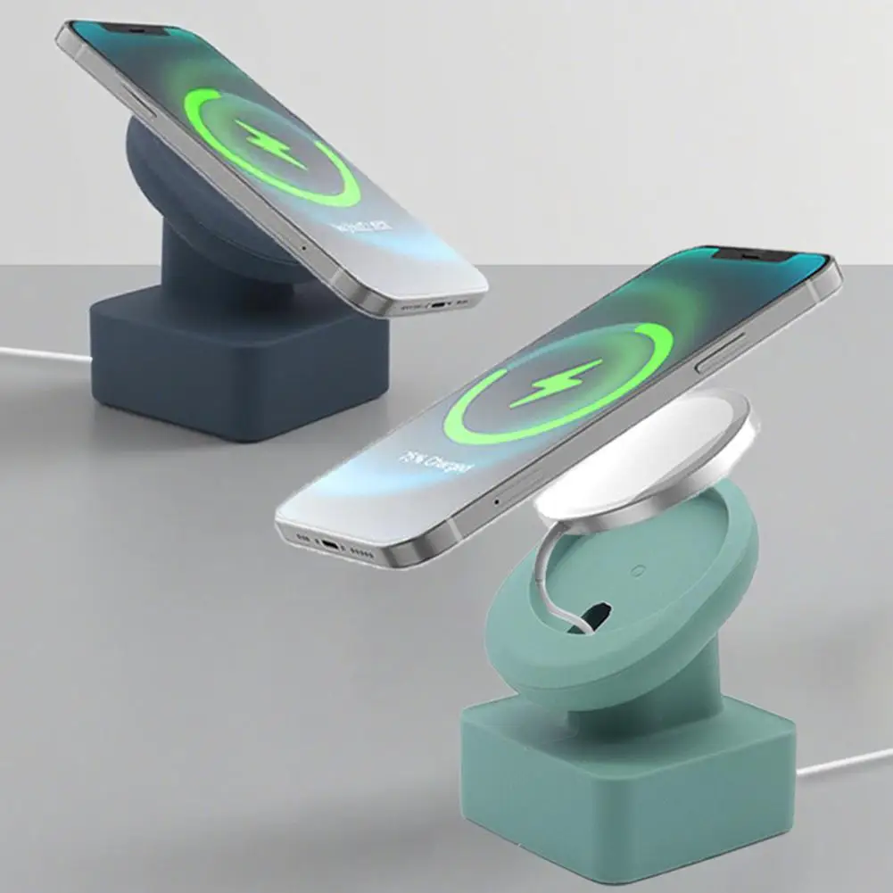 Antislip Siliconen Draadloos Opladen Tafel Stand Voor Mobiele Telefoons Voor IPhone 17-12 Serie Voor Magsafe Charger dock Station Stand