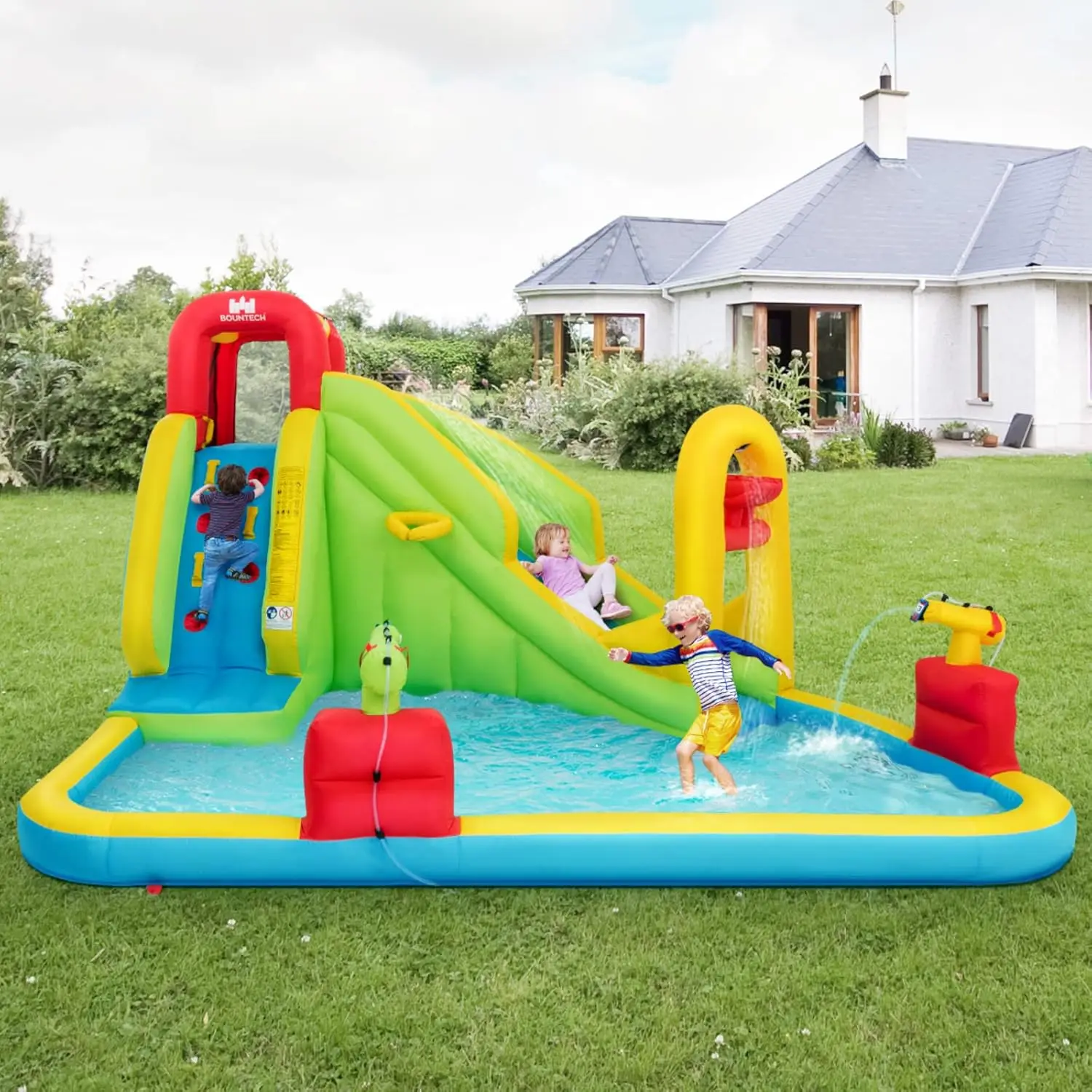 Mega Inflatable Water Park Bou - Kids Outdoor Climber recension och pris