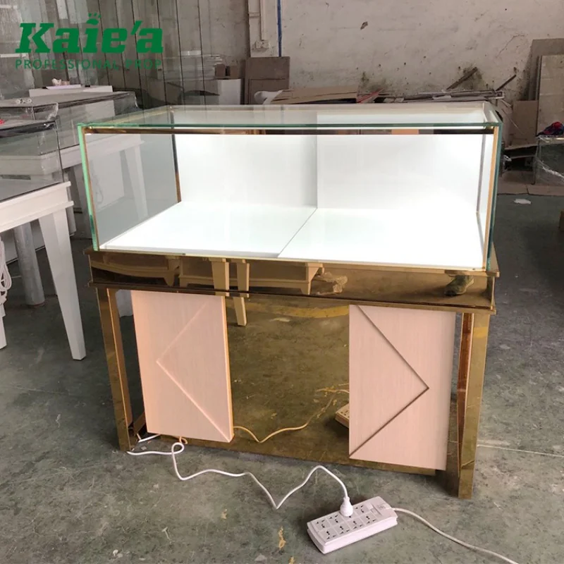 Customized-fashion glass showcase jewellery showroom jewelry display counter used jewelry showcases