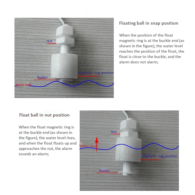 RISE-2X Water Level Alarm Water Leakage Detector Overflow Alarm Full Water Alarm 120 DB Security Alarm System