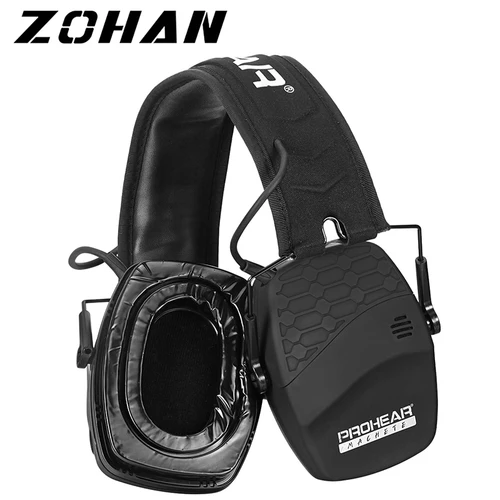 Imagen 1 del producto ZOHAN-Protectores auditivos tácticos, auriculares electrónicos, orejeras de amplificación de sonido para caza, cascos antiruido para disparar