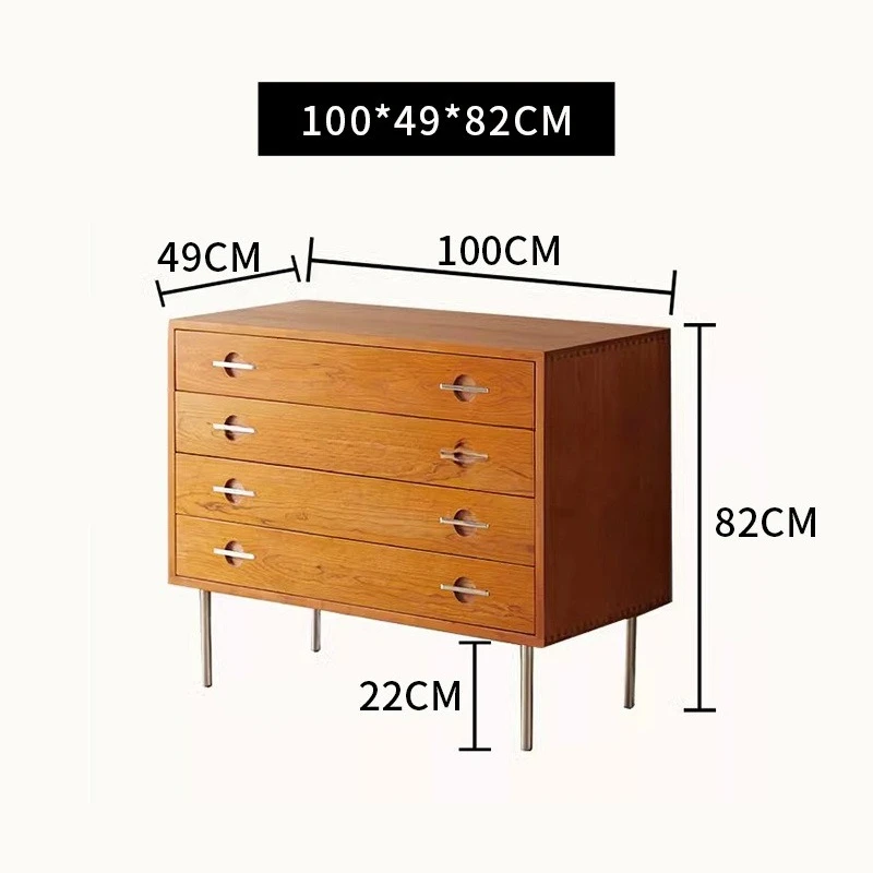 다층 서랍장, 서랍장, 복고풍 가정용 스테인리스 스틸 수납장, 벽에 붙는 사이드 캐비닛