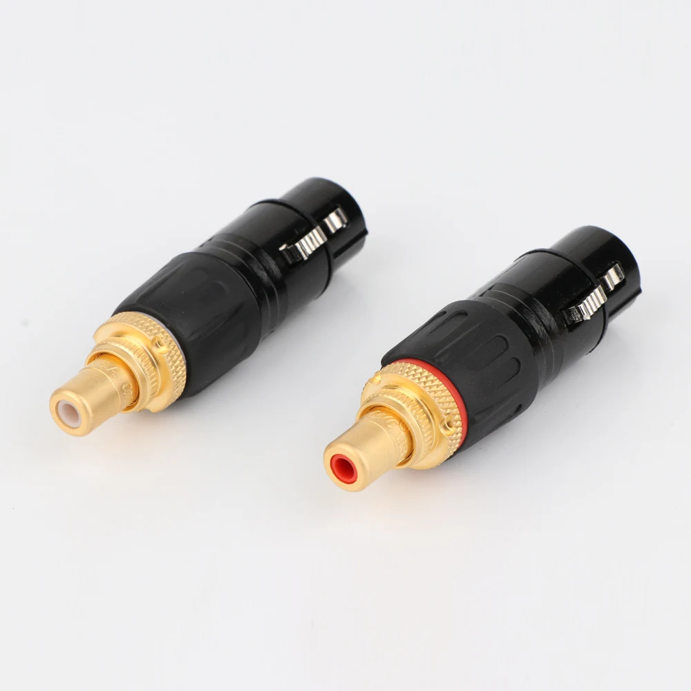 Spina RCA adattatore presa XLR maschio femmina a RCA femmina placcata oro Neutrik di fascia alta per connettore audio HiFi