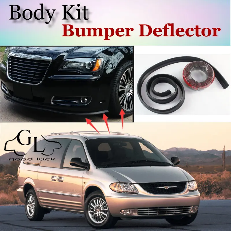 Bumper Lip Deflector Lips For Chrysler For Lancia Voyager 2008~2015 Front Spoiler Skirt For TopGea Tuning / Body Kit / Strip