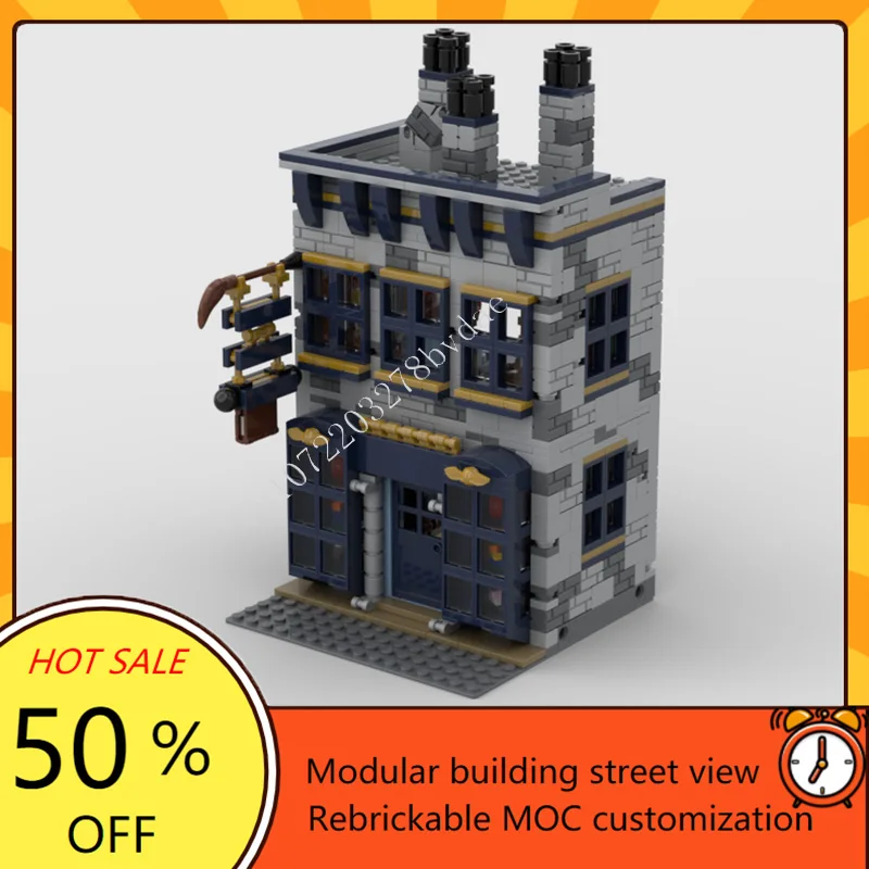 1281PCS Whizzhard Books Modular MOC Creative street view Model Building Block Architecture DIY Education Assembly Model Toy Gift