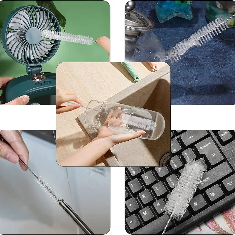 Nylonbürste Multifunktionales Werkzeugset Sprühbürste Reinigungsbürste für Getränkehalme, Nähmaschinen, Farbspritzpistolen – Detail 6