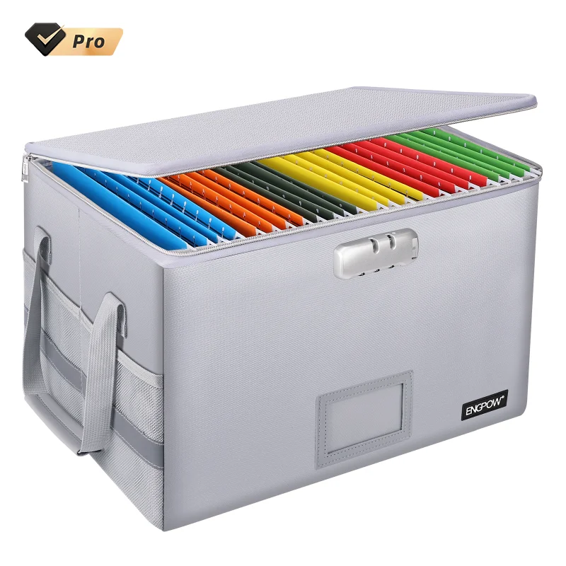 New File Organizer Fire Water Resistant Office Document Storage Boxes Dust-proof Waterproof Fireproof Organizer