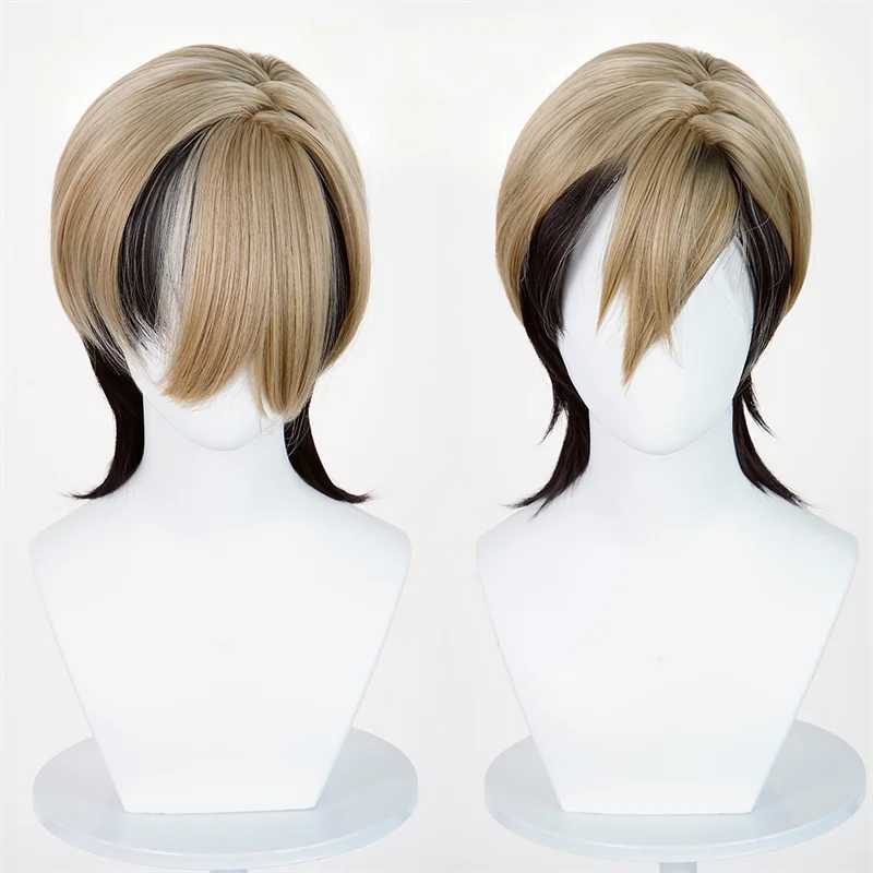 Anime GACHIAKUTA Zanka adulte Cosplay perruque milieu court noir brun cheveux Halloween femmes hommes haute résistant à la chaleur perruques accessoire
