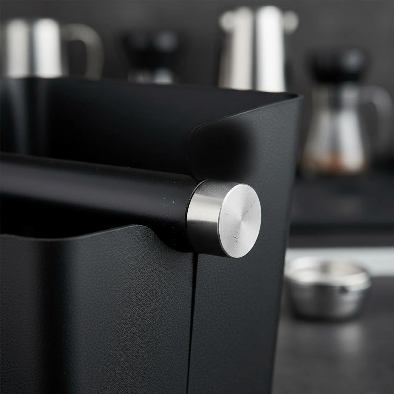 Coffee Knock Box Detachable Design Espresso Knock Box Espresso Dump Bin Non-Slip Base Coffee Grounds Dump Bin Large Capacity