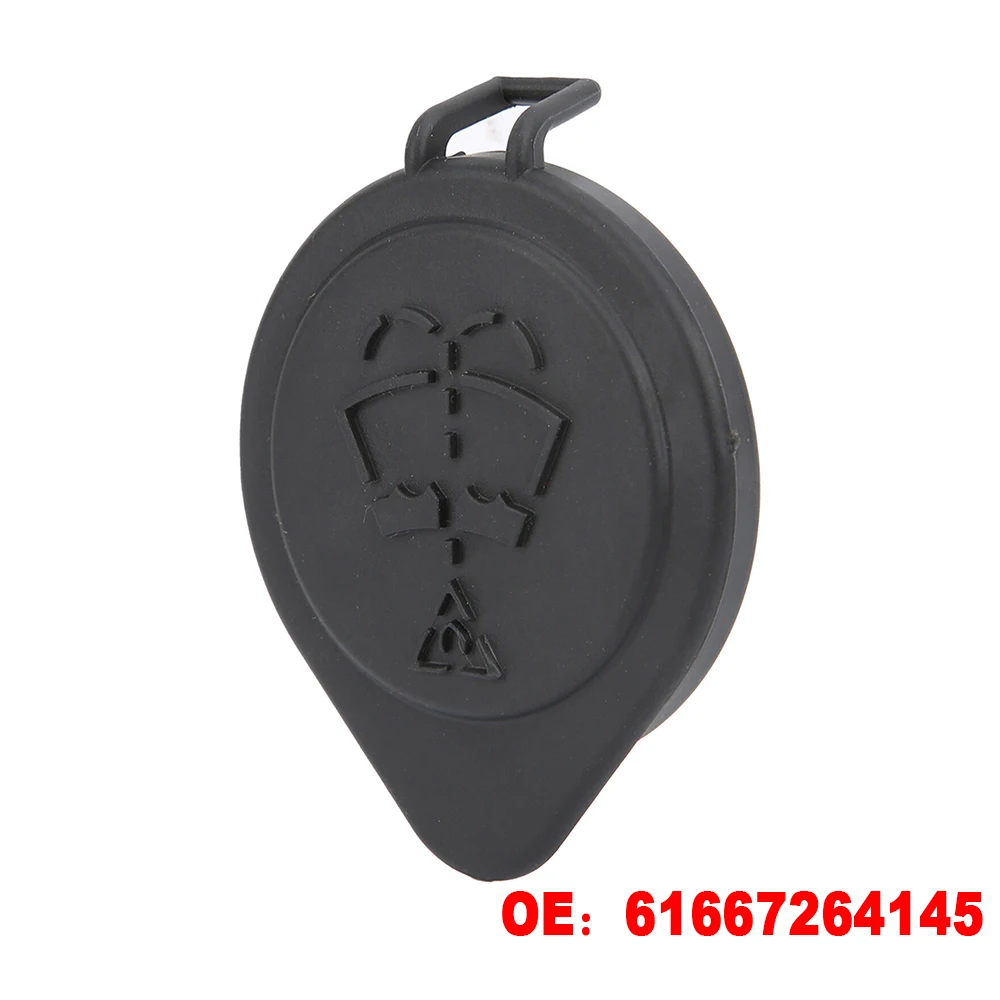 61667264145 Car Front Windshield Wiper Washer Fluid Reservoir Cap Cover Black For BMW F21 F30 F32 F34 E39 E60 Z4 X5 2011-2018