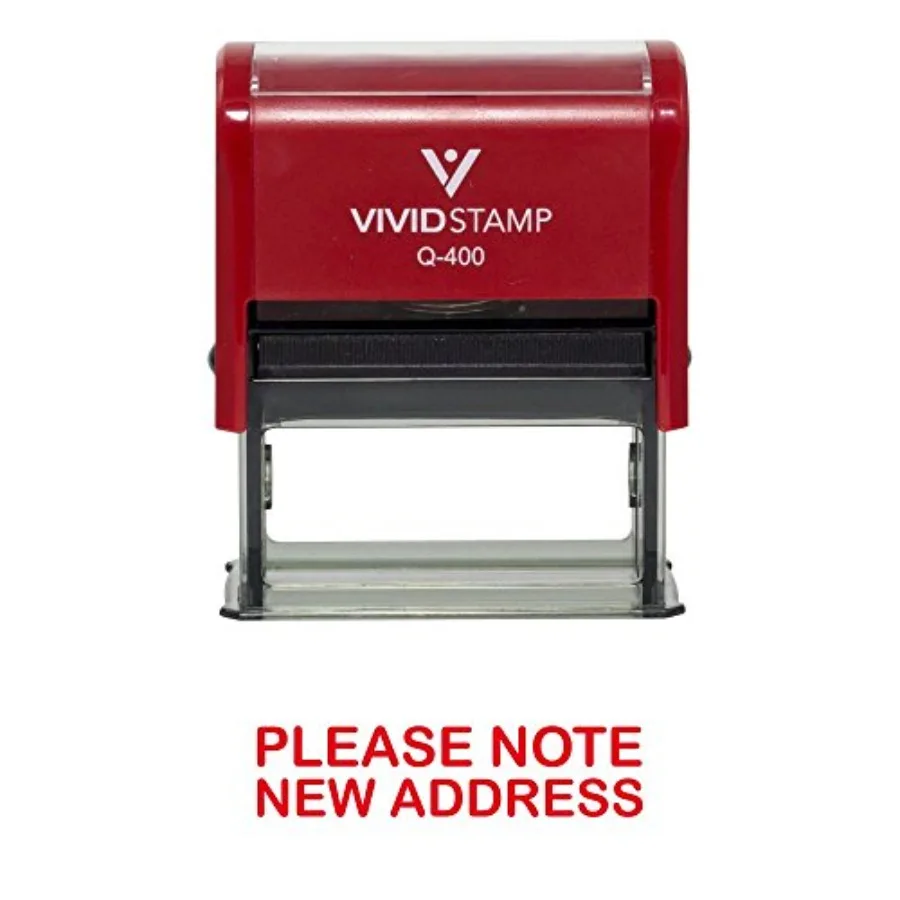 

Please Note New Address Self Inking Rubber Stamp Ink X