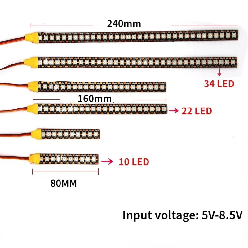 1/10 RC Car Accessories Drift Car LED Chassis Dazzle Light Lamps for 1/10 1/8 RC Car Trxs Trx4 TRX-4 D90 D110 Axial SCX10