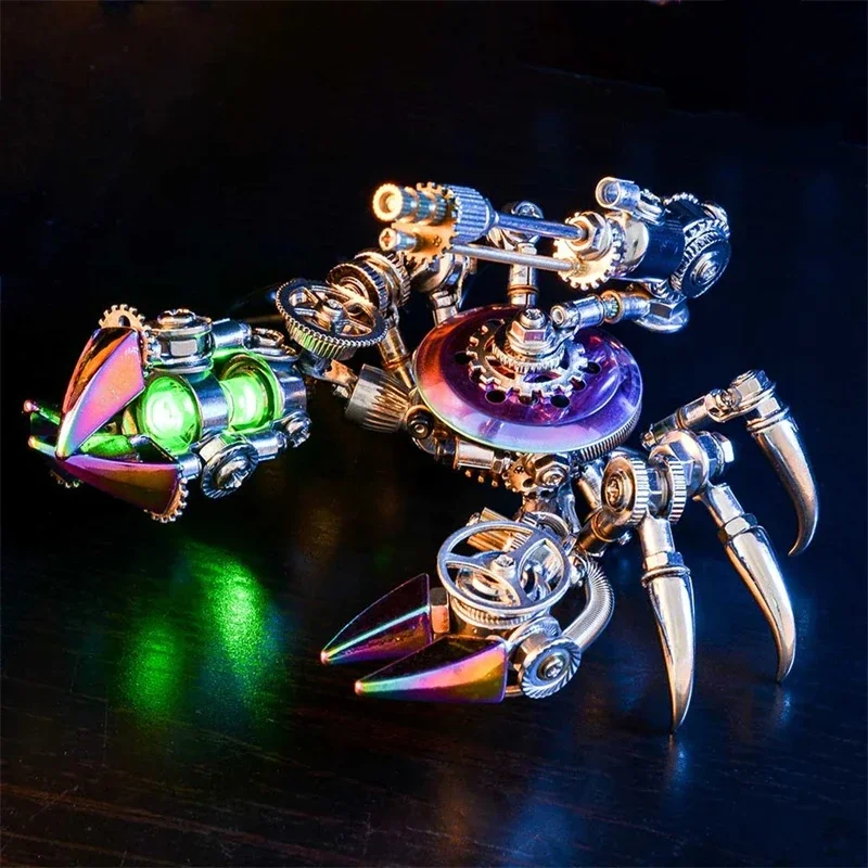 3D Puzzle Metal Crab Model  DIY Punk Mechanical Marine Animals Assembly Model Building Kits for Adults Children Gifts