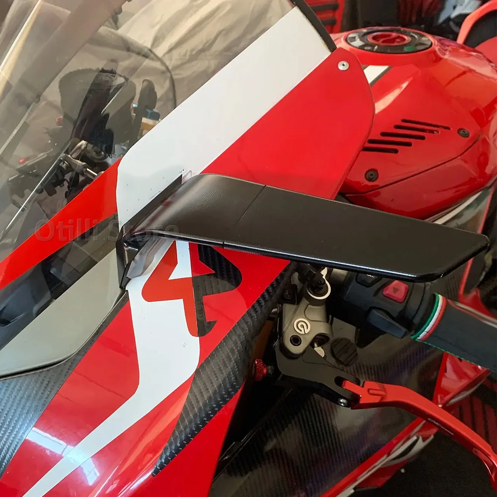 For Ducati Panigale V4 2019-2024 Panigale V2 2020-2024 Wind Wing Motorcycles Adjustable Rotating Rearview Mirror With LED Light