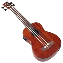 Fretless Electric Ukulele Guitar 30 Inch Uk Bass 4 Strings Laminated Wood Top Children Mini Guitar