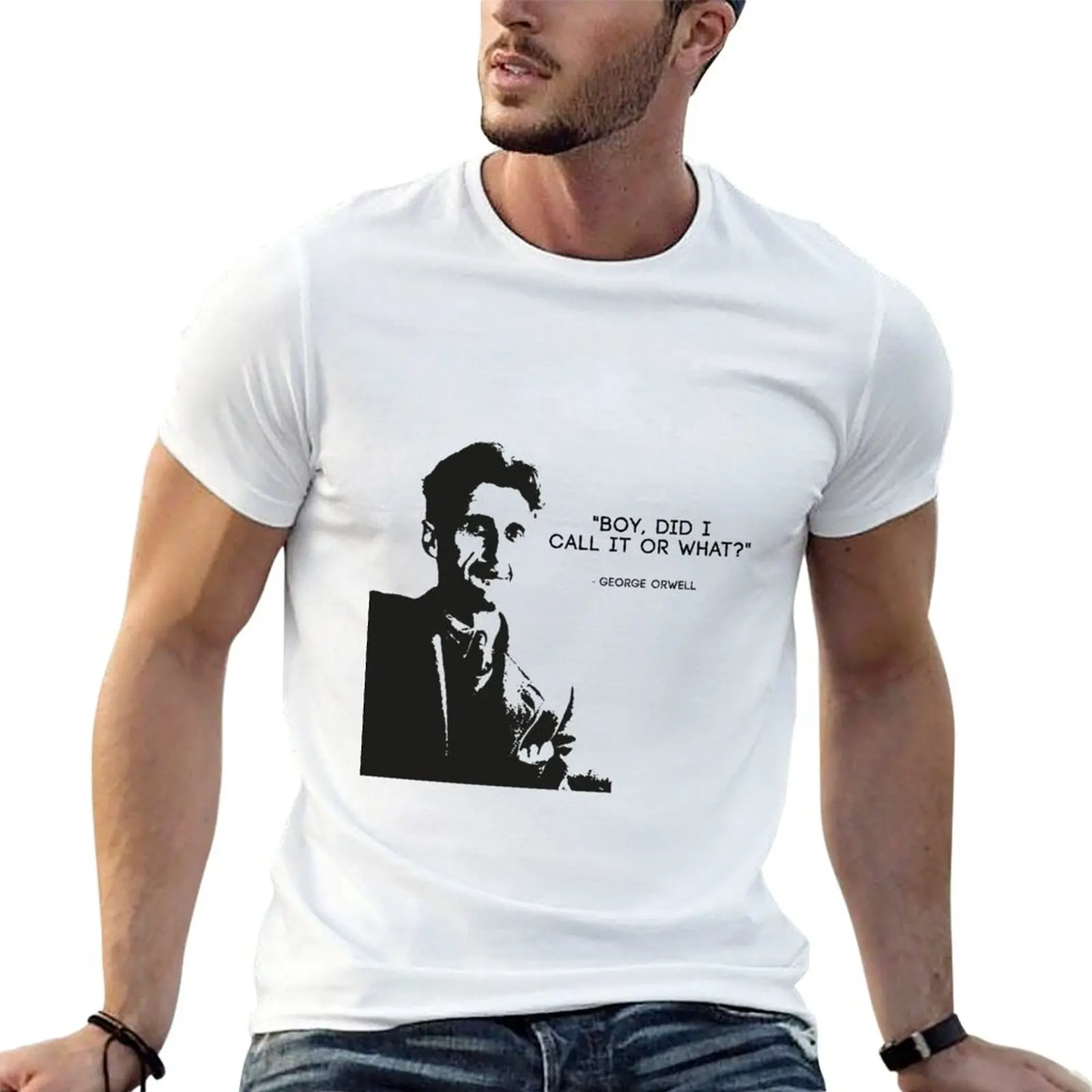 George Orwell - Boy, did i call it or what 1984 - Black T-Shirt plus sizes summer top cotton t shirt men