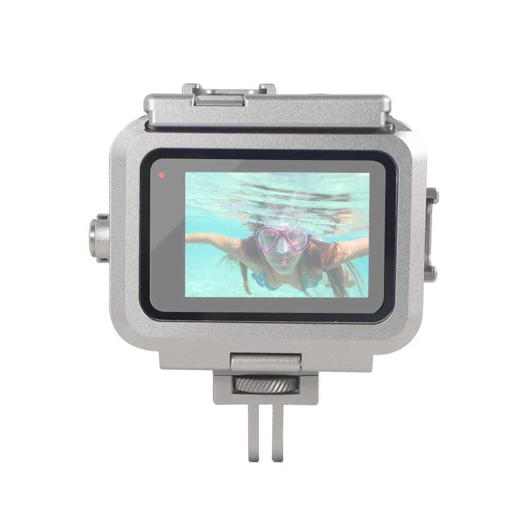 Metal 40m Waterproof Housing Case Dive Cage Rig for GoPro 13 12 11 10 9 Action Camera Underwater Vlog Frame Case Tripod Adapter