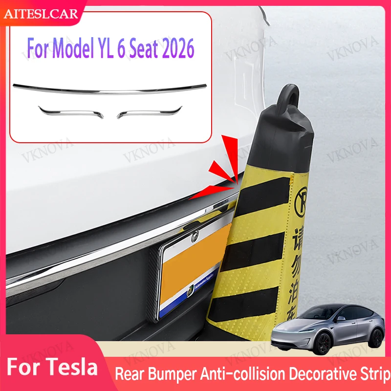 Pour Tesla Model YL 6 places /Y Juniper 2025 2026 : Bandes anti-collision pour pare-chocs avant et arrière, rétroviseur, garniture et autocollant anti-rayures.
