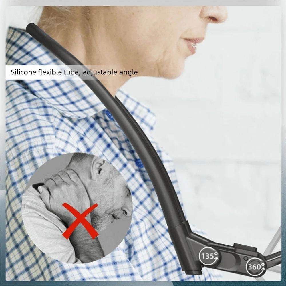 Rechargeable Neck Wear Magnifier 40 LED Adjustable Lighting Full Book Page Magnifier USB-C Power Hands Free
