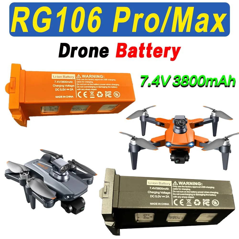 

Аккумулятор для дрона RG106 Max, 7,4 В, 3800 мАч, 28 минут работы