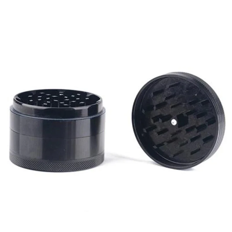 2024 4-layer Aluminum Herbal Herb Tobacco Grinder Smoke Grinders Smoking Pipe Accessories Black Smoke Cutter Dropshipping