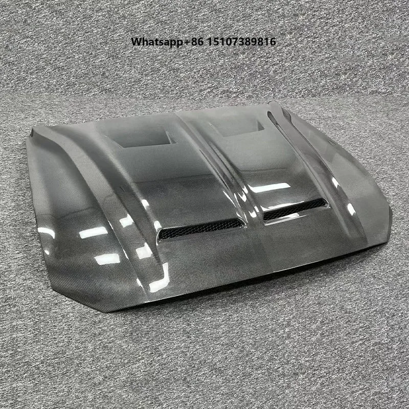 Suitable for 2018-2021 Mustang Modifications, Sevini Engine Carbon Fiber Hood, Mustang-Specific Hood Cutouts