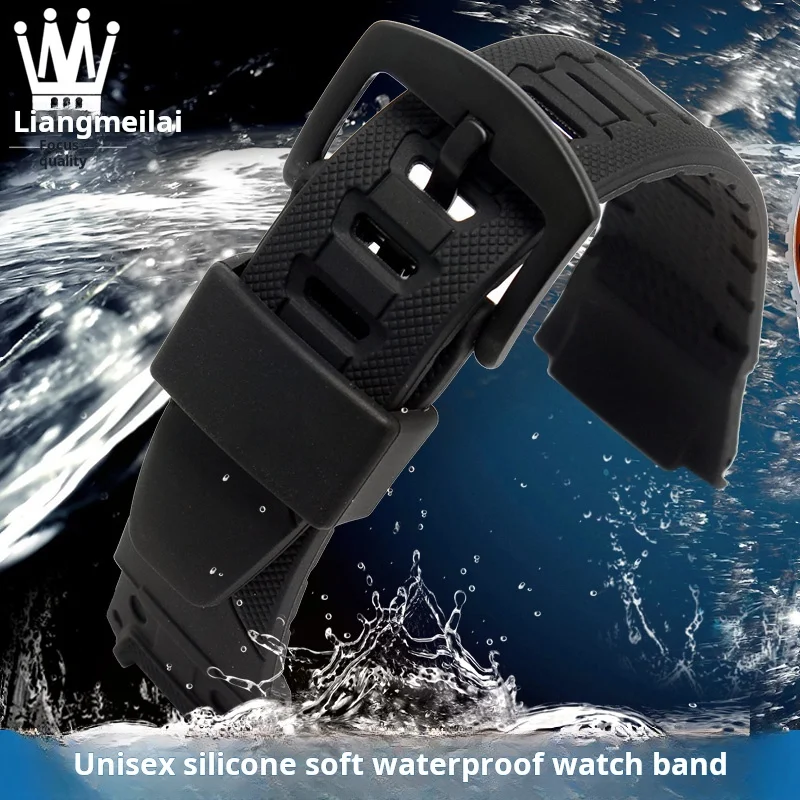 Untuk Casio PROTREK PRG-110Y/C PRW-1300Y PRG-130Y PRW-1500Y takik resin silikon jam tangan pria tali aksesoris alat Gratis
