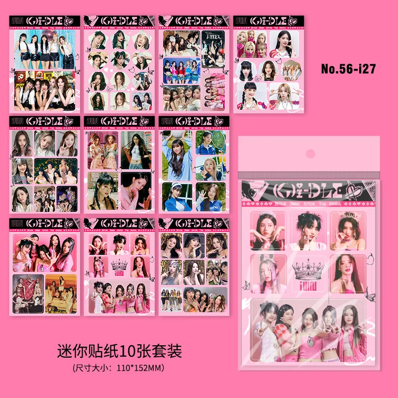 アイドル装飾写真ステッカー,HD印刷,防水,アルバム,ノートブック,nayeon,I-DLE,itzy,グループ,新品