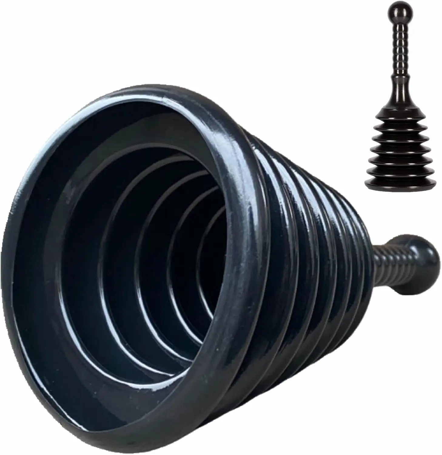 

Mini Sink and Drain Plunger for Unclogging Kitchen Sinks, Bathroom Drains, Showers, Bathtubs with Large Bellows